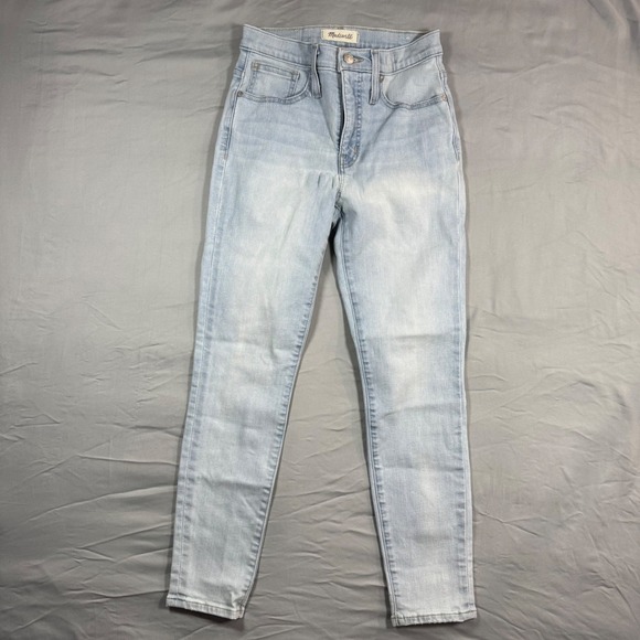 Madewell Denim - Madewell 9" Mid-Rise Skinny Crop Jeans Light Wash Blue Denim Sz 25 Chic Classic